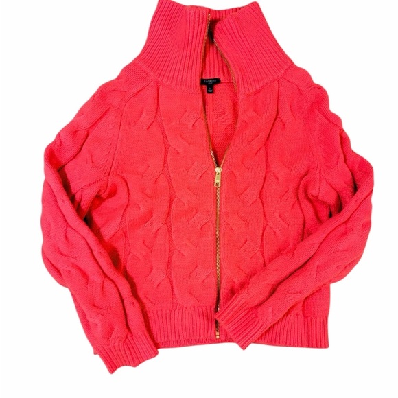 Talbots Sweaters - Talbots Pink Cable Knit Sweater SP